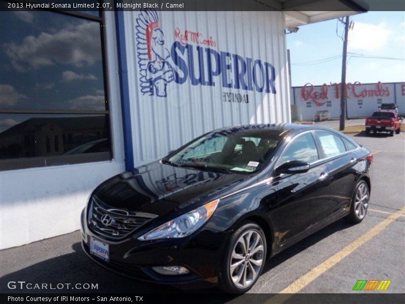 Midnight Black / Camel 2013 Hyundai Sonata Limited 2.0T