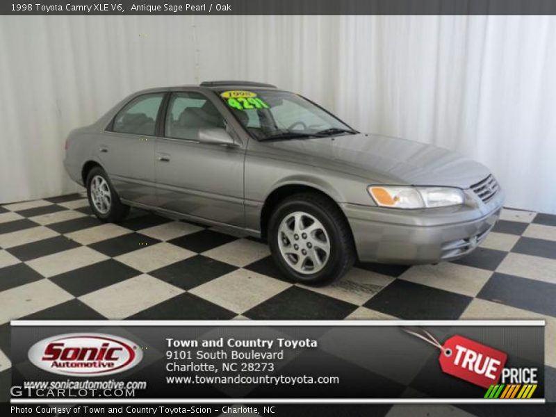 Antique Sage Pearl / Oak 1998 Toyota Camry XLE V6