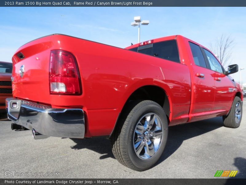 Flame Red / Canyon Brown/Light Frost Beige 2013 Ram 1500 Big Horn Quad Cab