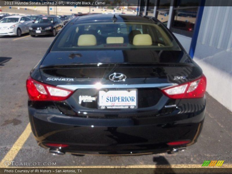 Midnight Black / Camel 2013 Hyundai Sonata Limited 2.0T