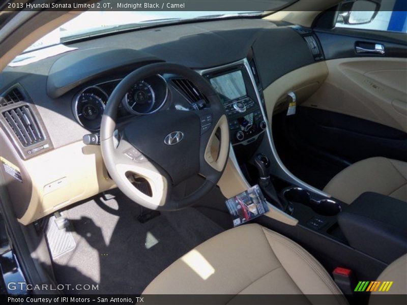 Midnight Black / Camel 2013 Hyundai Sonata Limited 2.0T