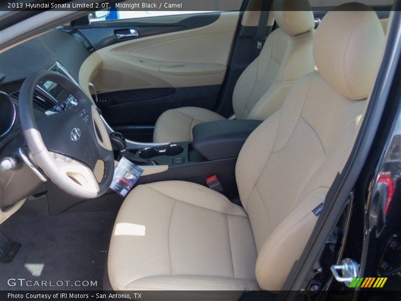 Midnight Black / Camel 2013 Hyundai Sonata Limited 2.0T