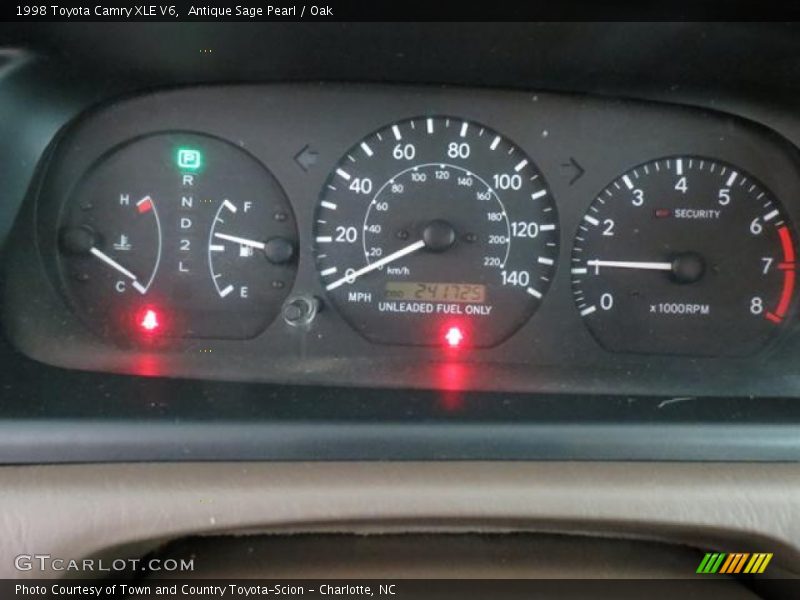 Antique Sage Pearl / Oak 1998 Toyota Camry XLE V6