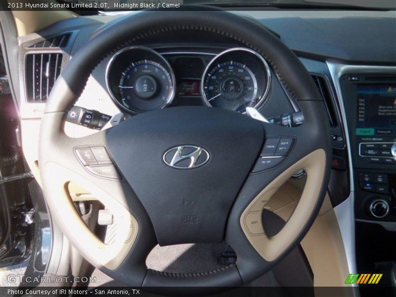 Midnight Black / Camel 2013 Hyundai Sonata Limited 2.0T