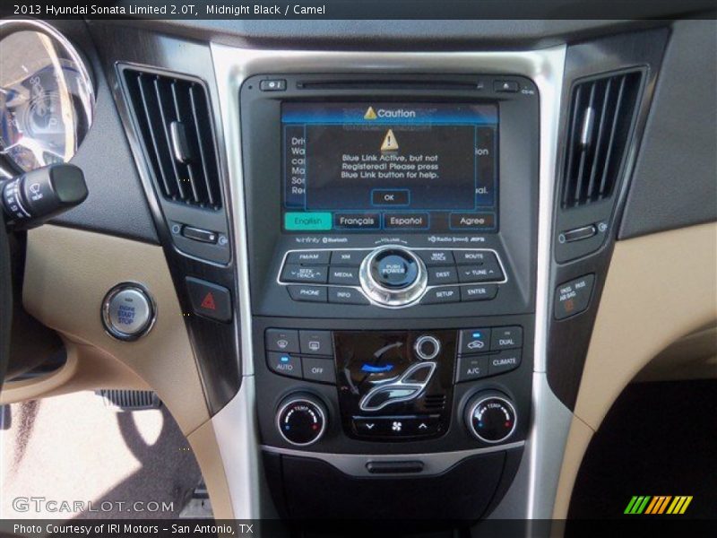 Midnight Black / Camel 2013 Hyundai Sonata Limited 2.0T