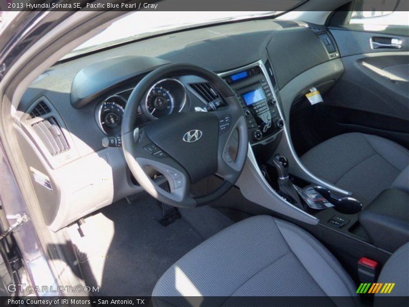 Pacific Blue Pearl / Gray 2013 Hyundai Sonata SE