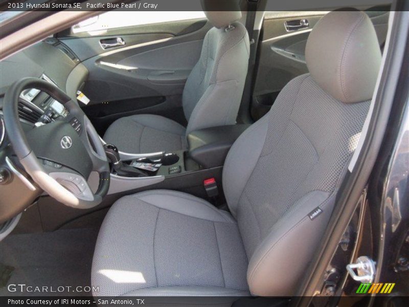 Pacific Blue Pearl / Gray 2013 Hyundai Sonata SE