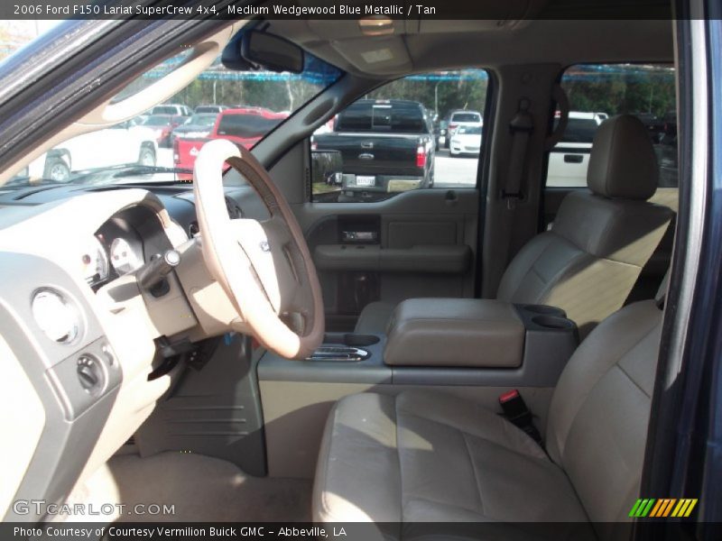 Medium Wedgewood Blue Metallic / Tan 2006 Ford F150 Lariat SuperCrew 4x4