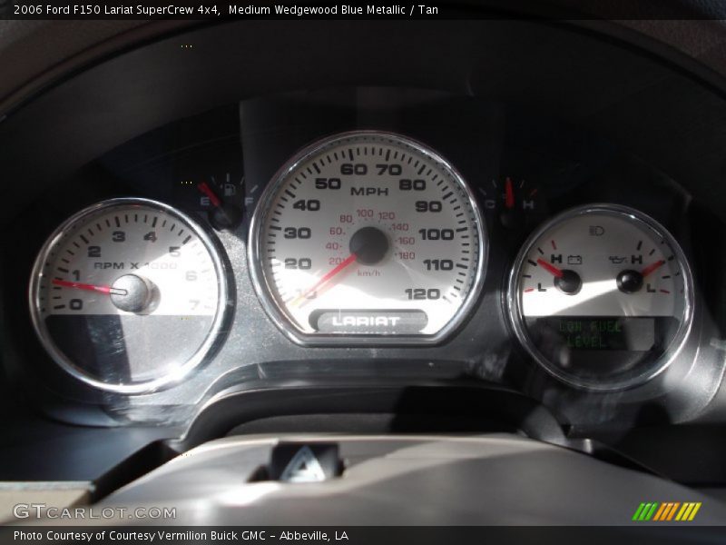 Medium Wedgewood Blue Metallic / Tan 2006 Ford F150 Lariat SuperCrew 4x4