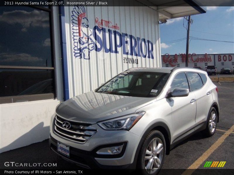 Moonstone Silver / Black 2013 Hyundai Santa Fe Sport 2.0T