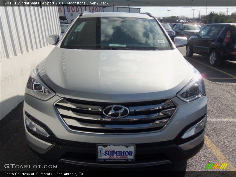 Moonstone Silver / Black 2013 Hyundai Santa Fe Sport 2.0T
