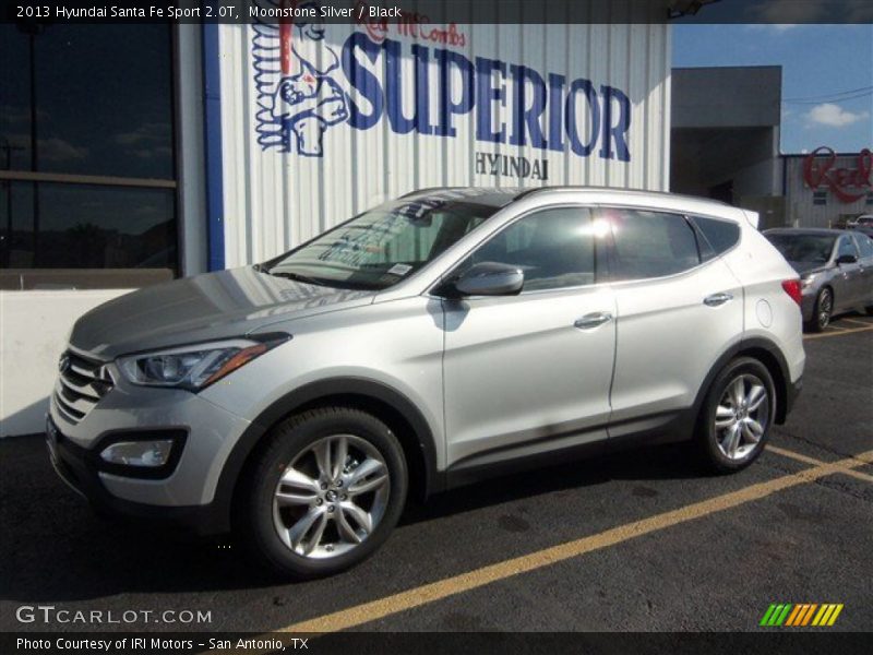 Moonstone Silver / Black 2013 Hyundai Santa Fe Sport 2.0T