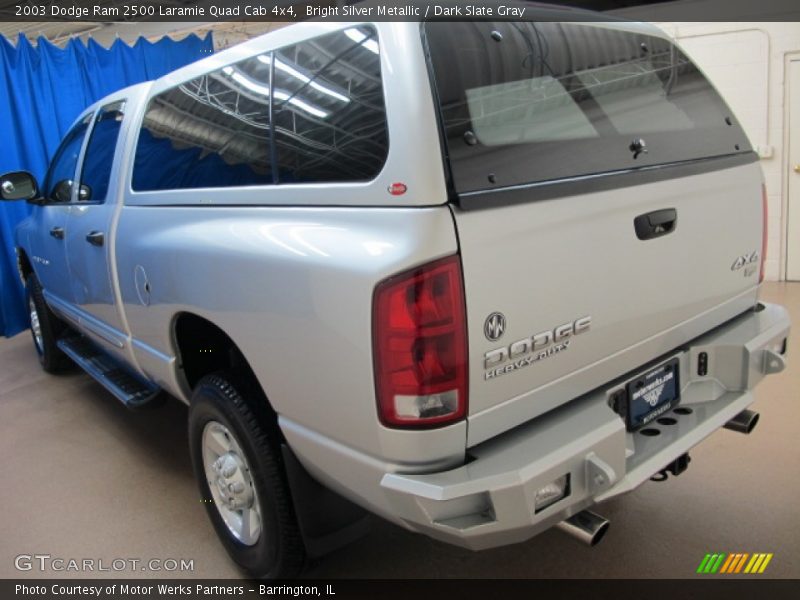 Bright Silver Metallic / Dark Slate Gray 2003 Dodge Ram 2500 Laramie Quad Cab 4x4