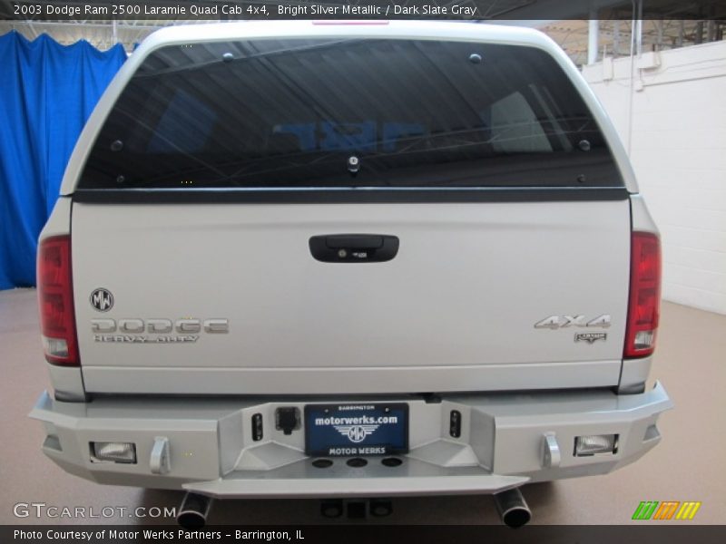 Bright Silver Metallic / Dark Slate Gray 2003 Dodge Ram 2500 Laramie Quad Cab 4x4