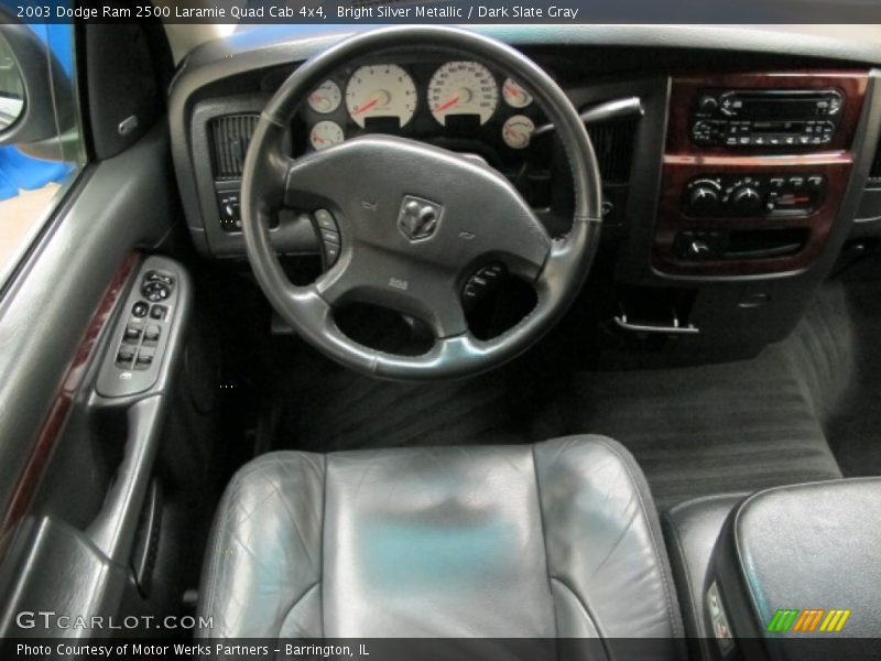 Bright Silver Metallic / Dark Slate Gray 2003 Dodge Ram 2500 Laramie Quad Cab 4x4