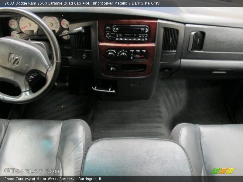 Bright Silver Metallic / Dark Slate Gray 2003 Dodge Ram 2500 Laramie Quad Cab 4x4