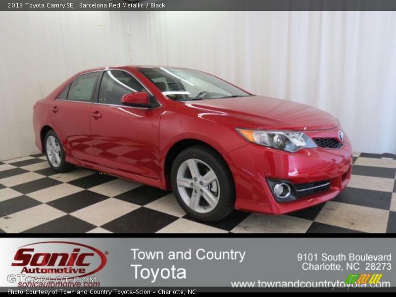 Barcelona Red Metallic / Black 2013 Toyota Camry SE