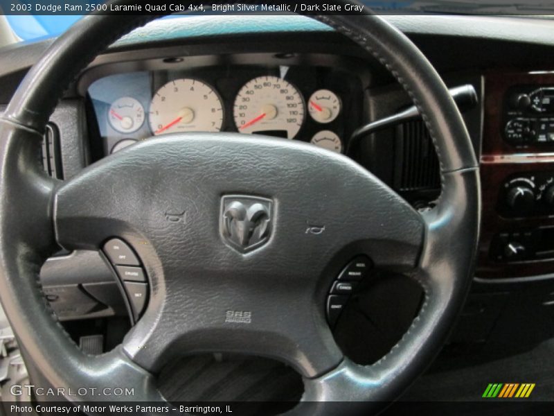 Bright Silver Metallic / Dark Slate Gray 2003 Dodge Ram 2500 Laramie Quad Cab 4x4
