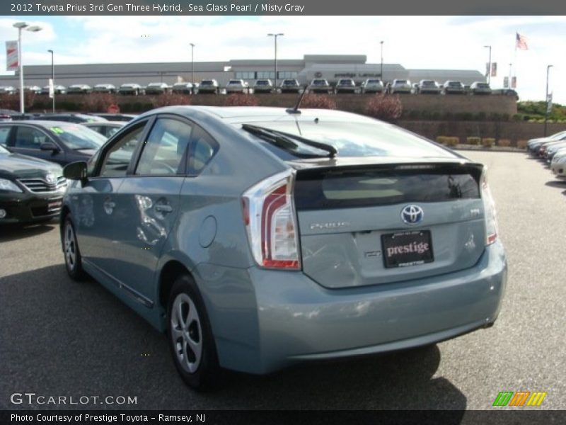 Sea Glass Pearl / Misty Gray 2012 Toyota Prius 3rd Gen Three Hybrid