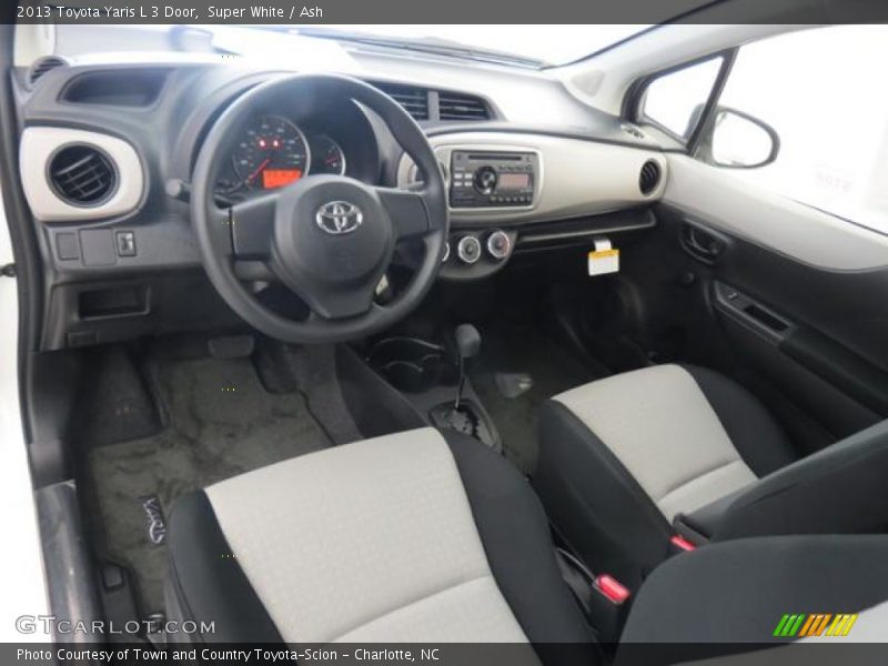 Super White / Ash 2013 Toyota Yaris L 3 Door