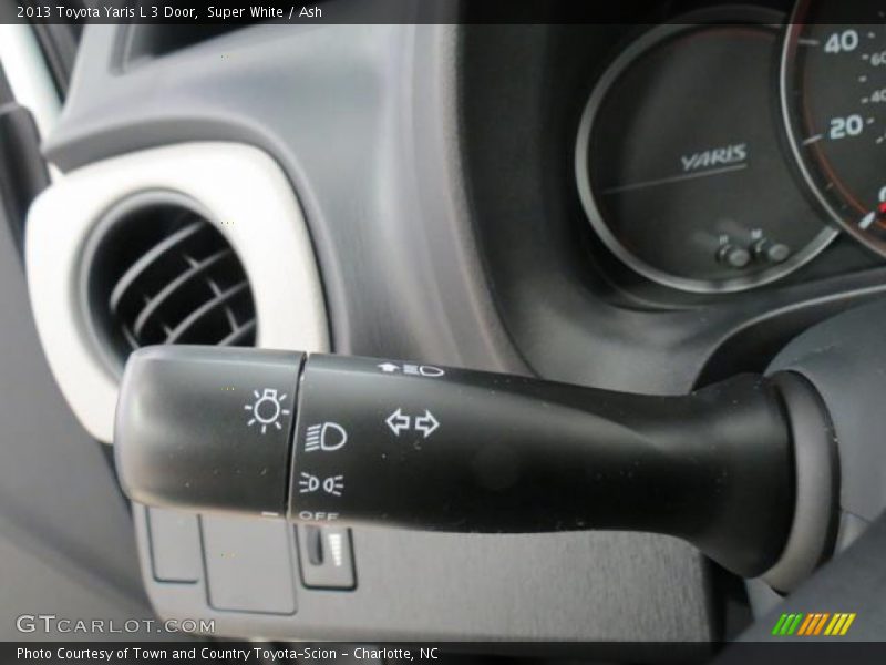 Super White / Ash 2013 Toyota Yaris L 3 Door