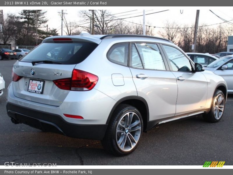 Glacier Silver Metallic / Coral Red 2013 BMW X1 xDrive 28i