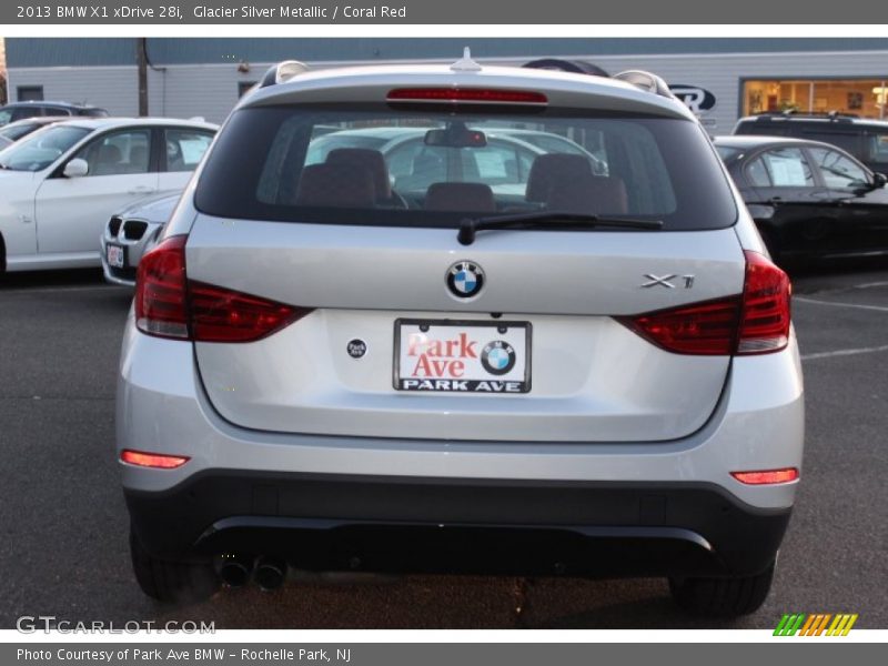 Glacier Silver Metallic / Coral Red 2013 BMW X1 xDrive 28i