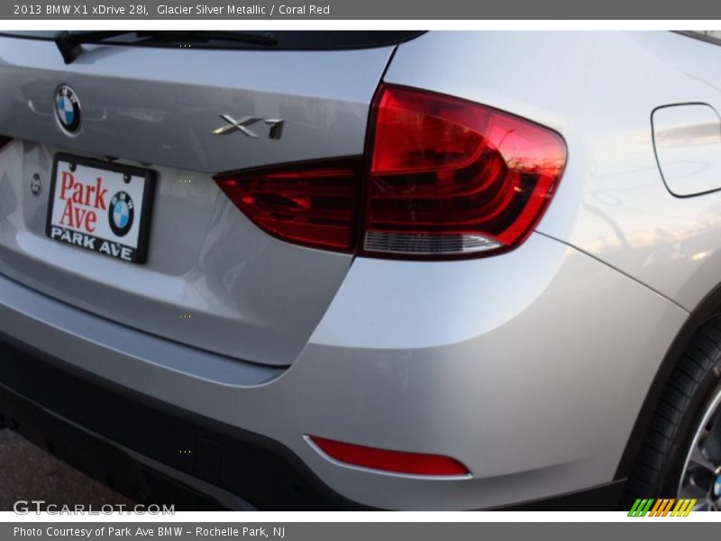 Glacier Silver Metallic / Coral Red 2013 BMW X1 xDrive 28i