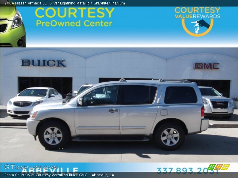 Silver Lightning Metallic / Graphite/Titanium 2004 Nissan Armada LE