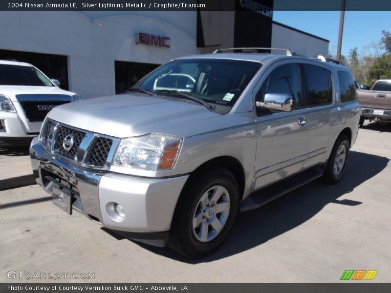 Silver Lightning Metallic / Graphite/Titanium 2004 Nissan Armada LE