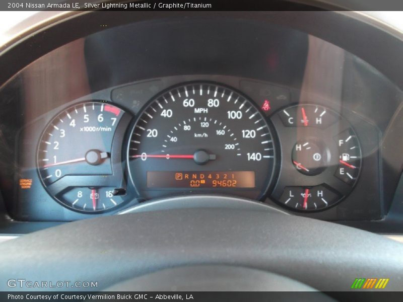 Silver Lightning Metallic / Graphite/Titanium 2004 Nissan Armada LE