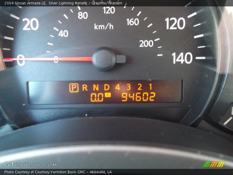 Silver Lightning Metallic / Graphite/Titanium 2004 Nissan Armada LE