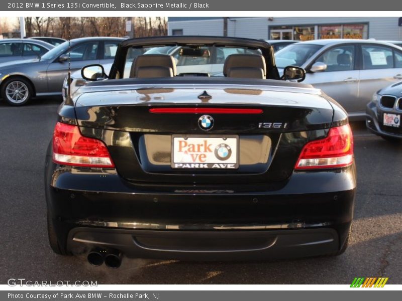 Black Sapphire Metallic / Black 2012 BMW 1 Series 135i Convertible