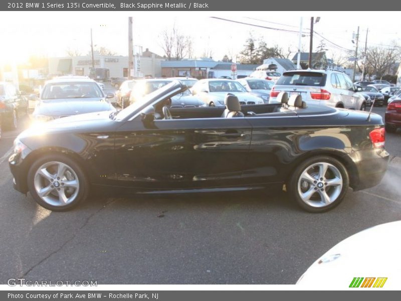 Black Sapphire Metallic / Black 2012 BMW 1 Series 135i Convertible