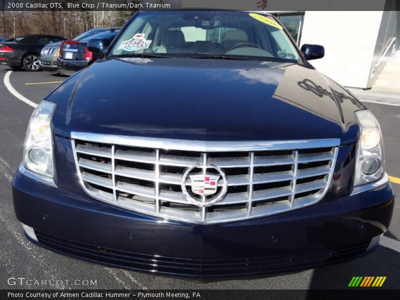 Blue Chip / Titanium/Dark Titanium 2008 Cadillac DTS