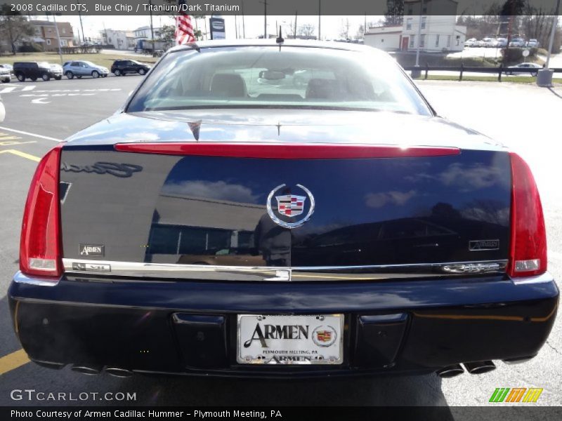 Blue Chip / Titanium/Dark Titanium 2008 Cadillac DTS