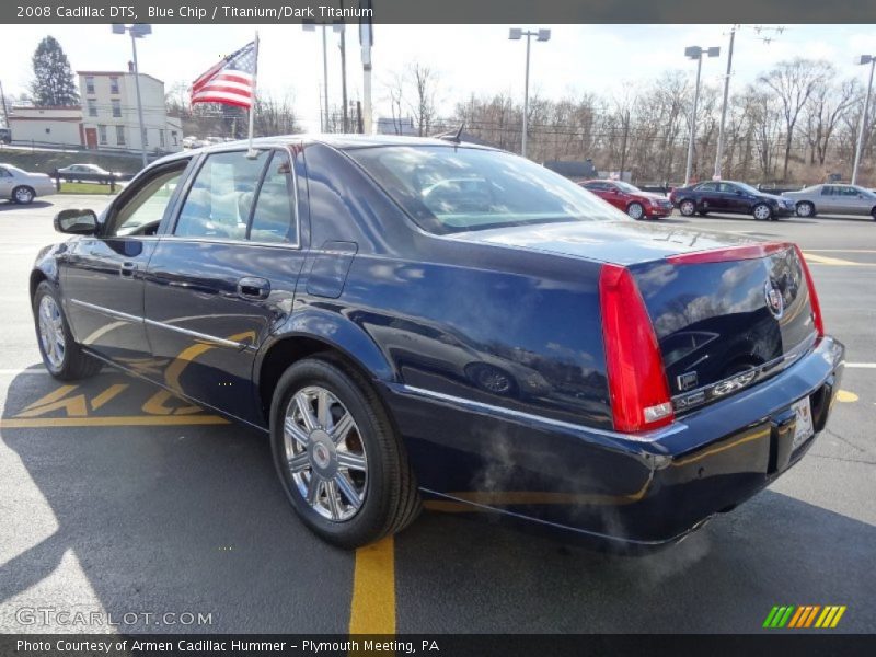 Blue Chip / Titanium/Dark Titanium 2008 Cadillac DTS