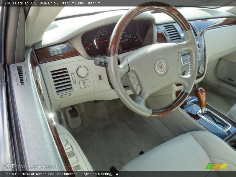 Blue Chip / Titanium/Dark Titanium 2008 Cadillac DTS
