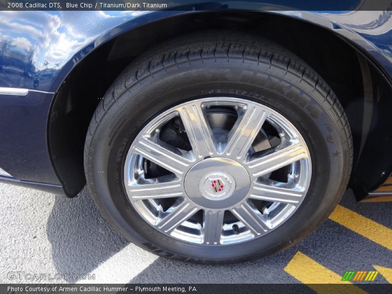 Blue Chip / Titanium/Dark Titanium 2008 Cadillac DTS