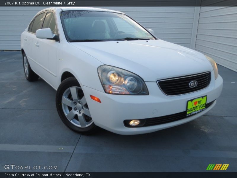 Clear White / Gray 2007 Kia Optima LX