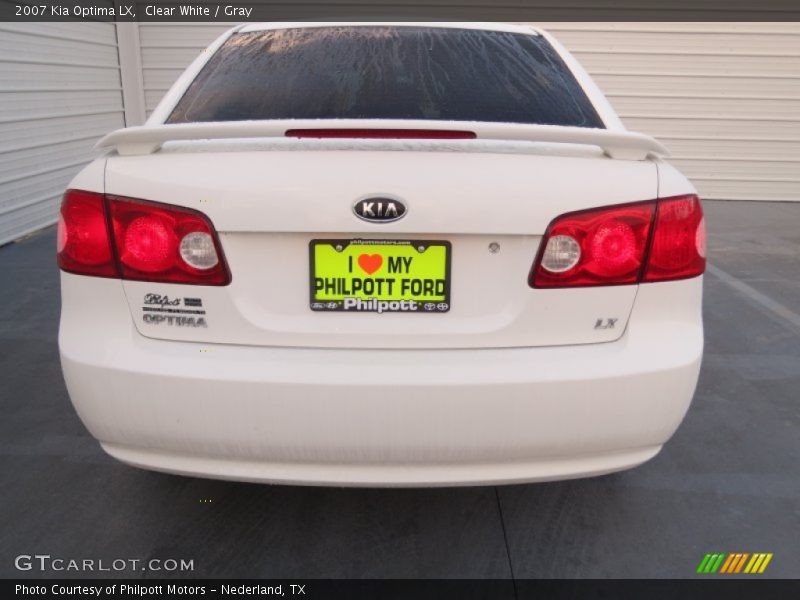 Clear White / Gray 2007 Kia Optima LX