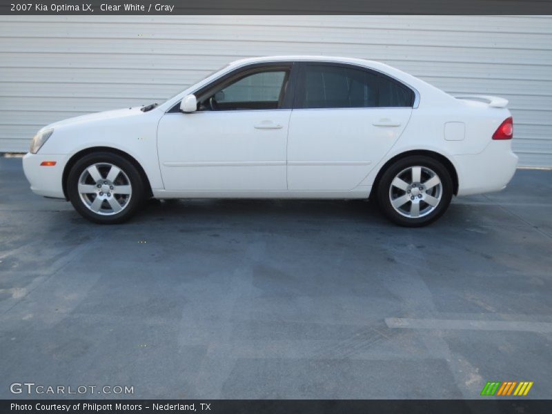 Clear White / Gray 2007 Kia Optima LX