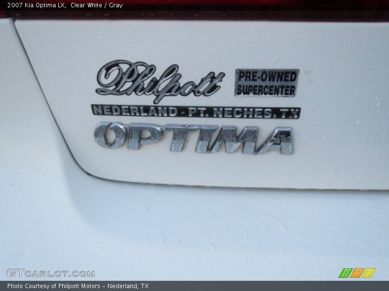 Clear White / Gray 2007 Kia Optima LX