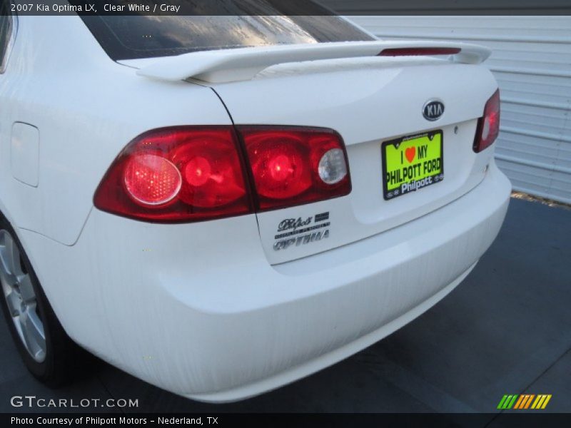 Clear White / Gray 2007 Kia Optima LX