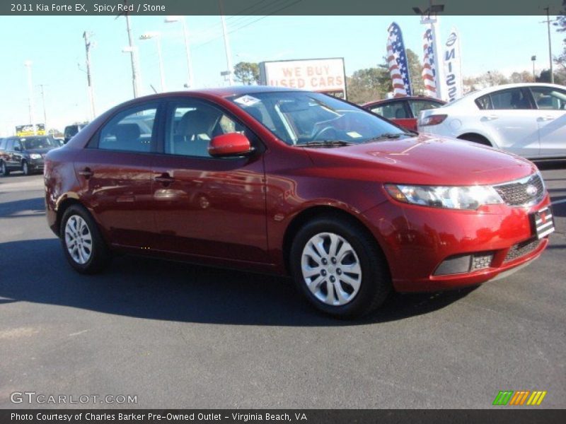 Spicy Red / Stone 2011 Kia Forte EX