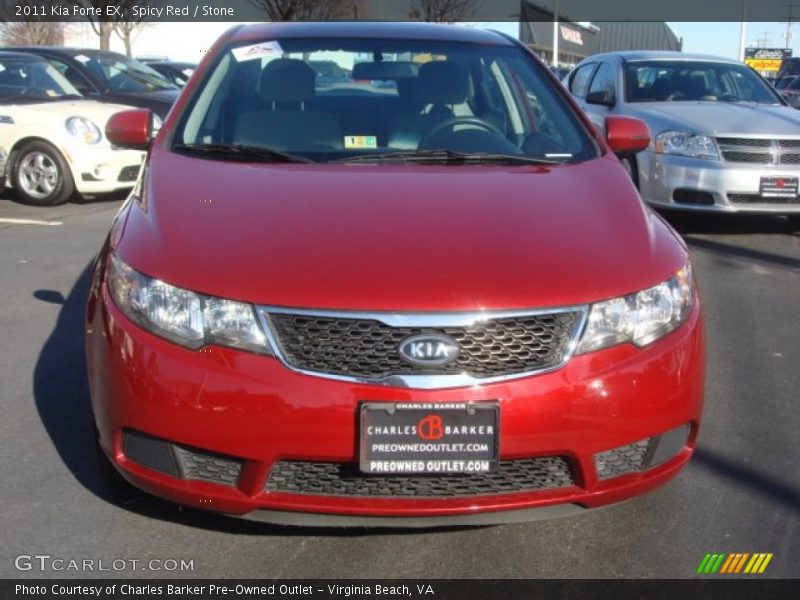 Spicy Red / Stone 2011 Kia Forte EX