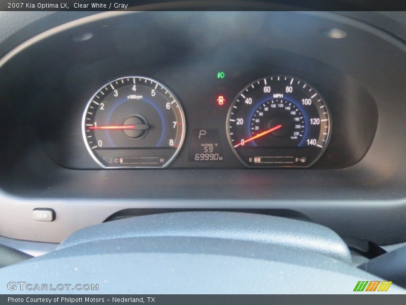 Clear White / Gray 2007 Kia Optima LX