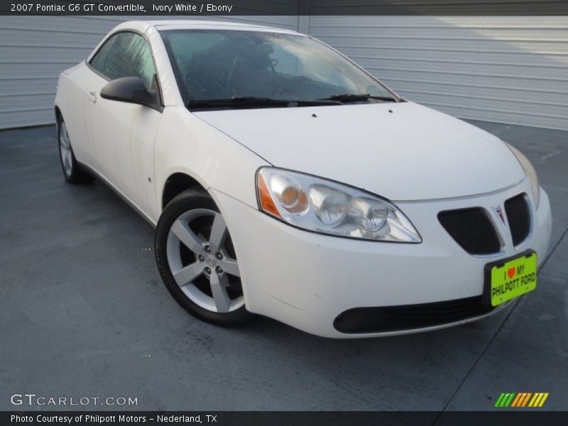 Ivory White / Ebony 2007 Pontiac G6 GT Convertible