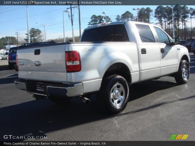 Silver Metallic / Medium Flint/Dark Flint Grey 2005 Ford F150 XLT SuperCrew 4x4