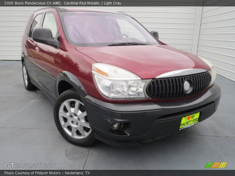 Cardinal Red Metallic / Light Gray 2005 Buick Rendezvous CX AWD